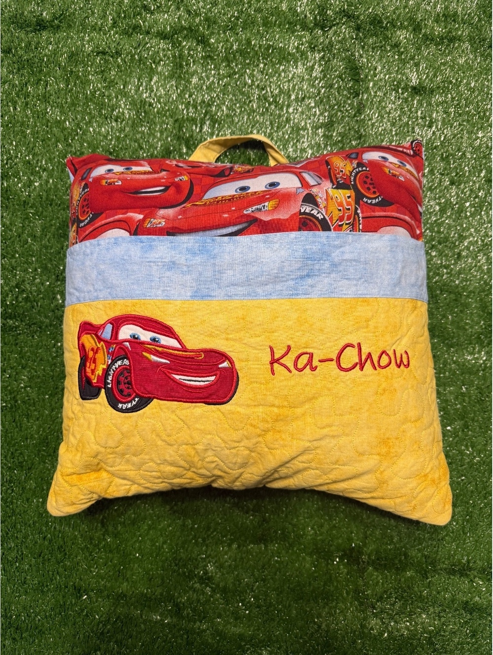 Disney Cars Lighting McQueen Pillow - With Handle